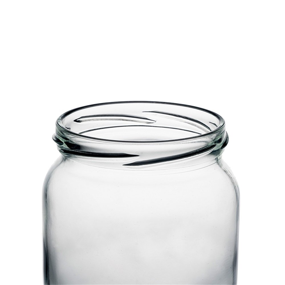 Berlin Packaging 1L Paragon Round Food Storage Jar Customized Transparent Paragon Jar Food Grade Empty Clear Glass Round Bottom