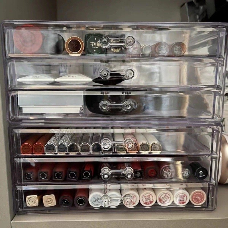Desktop makeup storage box Transparent acrylic drawer lipstick Makeup storage box