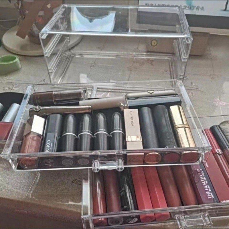 Desktop makeup storage box Transparent acrylic drawer lipstick Makeup storage box