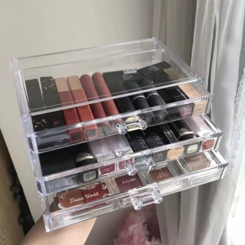 Desktop makeup storage box Transparent acrylic drawer lipstick Makeup storage box