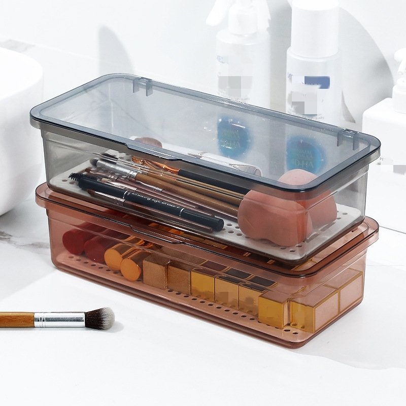 Hot Sale Plastic Tableware Organizer With Lid For Kitchen Multifunctional Spoon Fork Holder Wholesale Chopsticks Storage Box