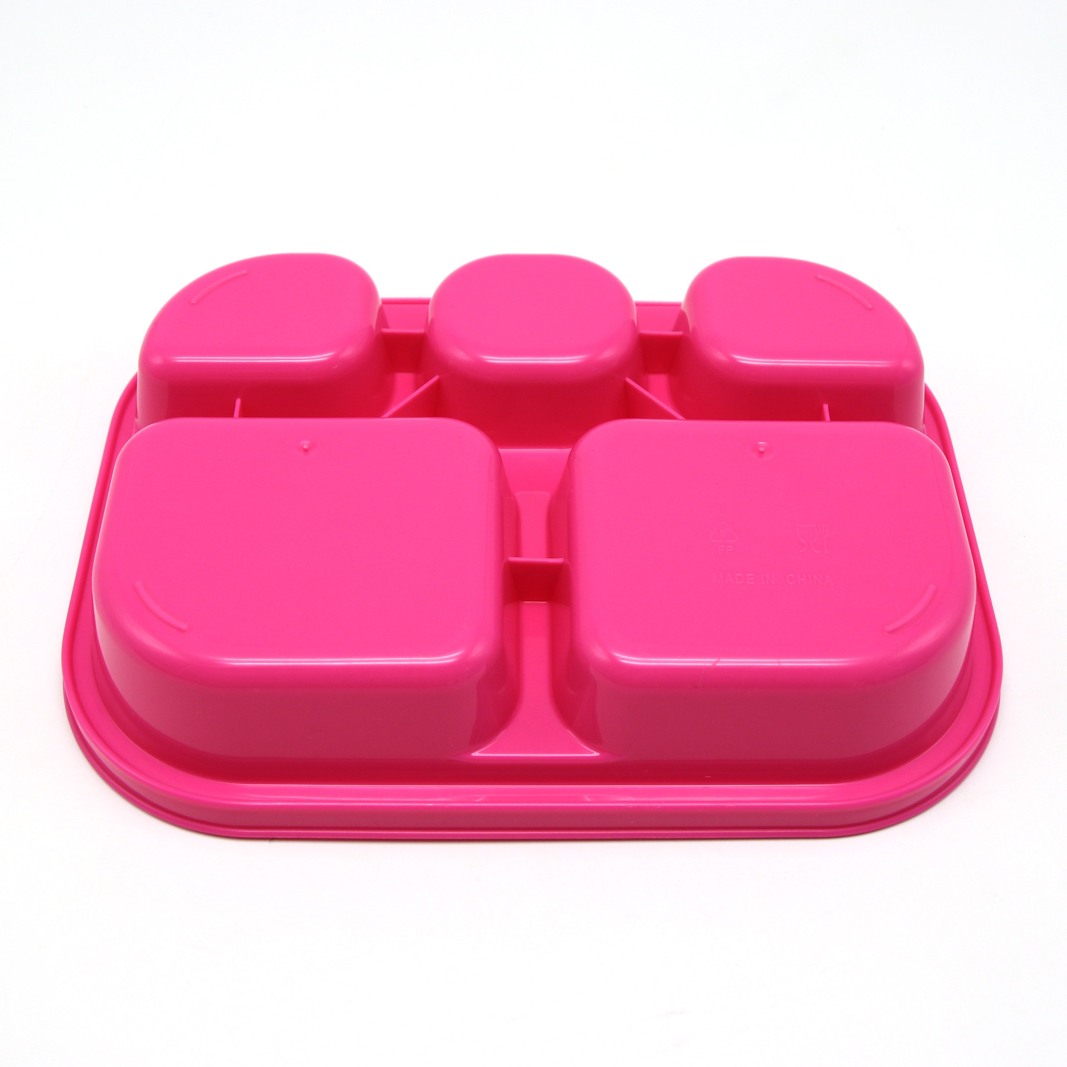 Ecological fancy children animal baby food container set with 5 compartments