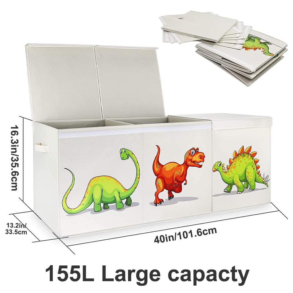 3 Grids Extra Large Children'S Toy Storage Box Storage Box Baby Clothes Storage Basket