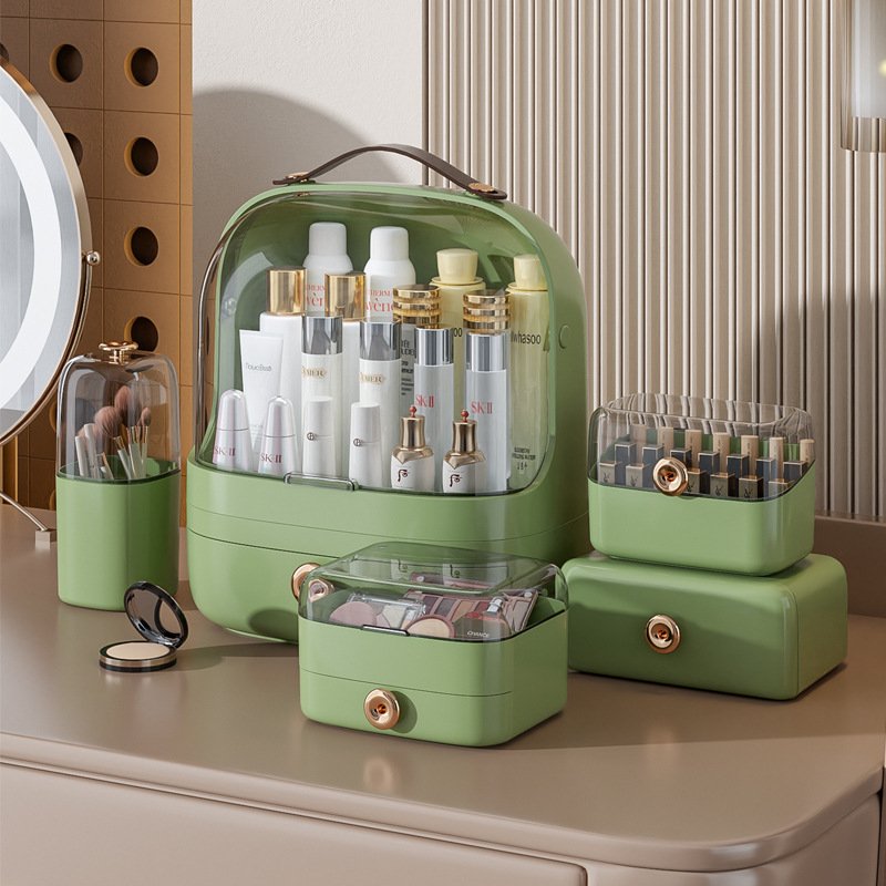 Simple fashion cosmetic storage box dresser desktop makeup brushes makeup brushes skincare finishing shelf