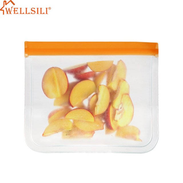 2020 Wholesale cheap leakproof liquid ziplock silicone reusable food storage bags Food Grade Fresh Preservation Saver
