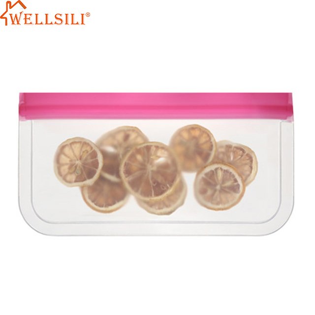 2020 Wholesale cheap leakproof liquid ziplock silicone reusable food storage bags Food Grade Fresh Preservation Saver