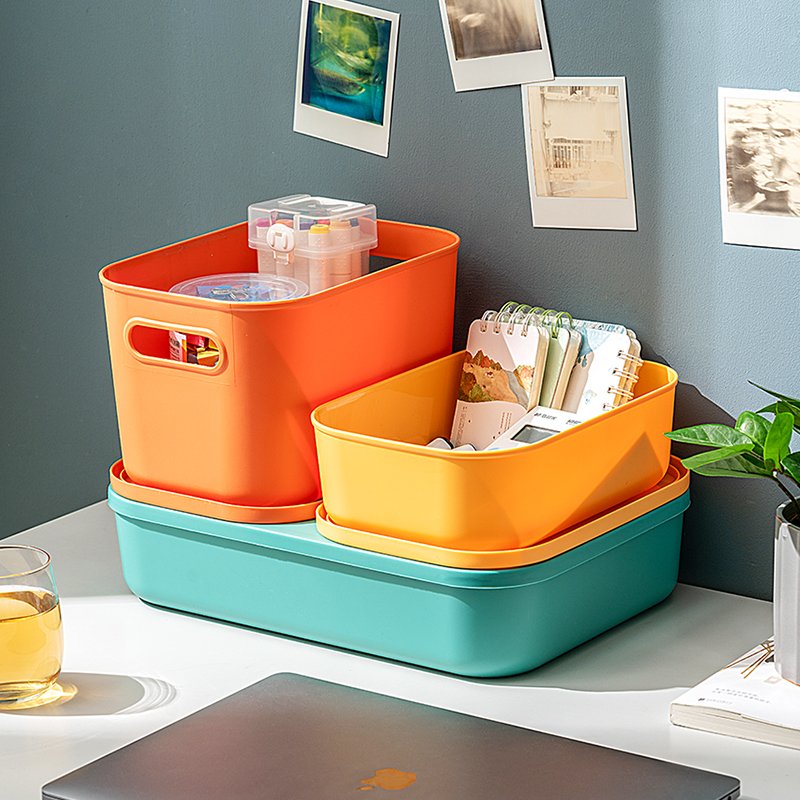 Best Selling Stackable Plastic Toy Storage Organizer Modern Design Rectangle Bin Boxes for Kitchen and Food Storage