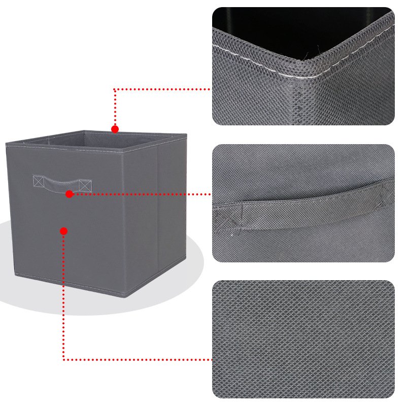 DS3588 Closet Organizers and Storage Box Foldable Cube Baskets for Clothes Fabric Collapsible Storage Bins with Dual Handles