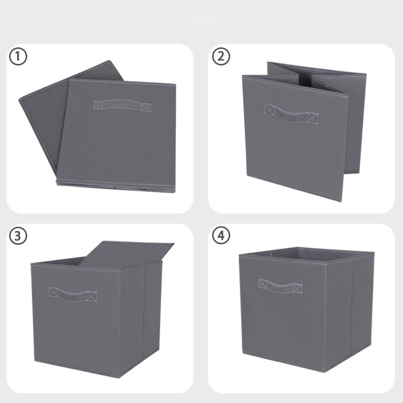 DS3588 Closet Organizers and Storage Box Foldable Cube Baskets for Clothes Fabric Collapsible Storage Bins with Dual Handles