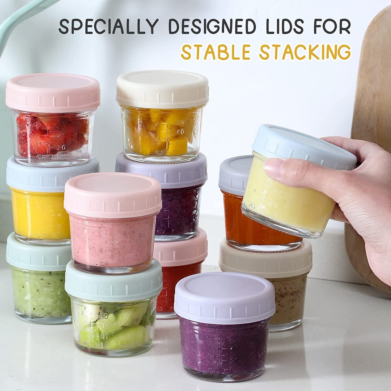 4 oz 8 oz Mason Glass Jars with Lids, Mini Canning Jars for Jam, Honey, Spice, Jelly, Caviar, Customized Logo Available