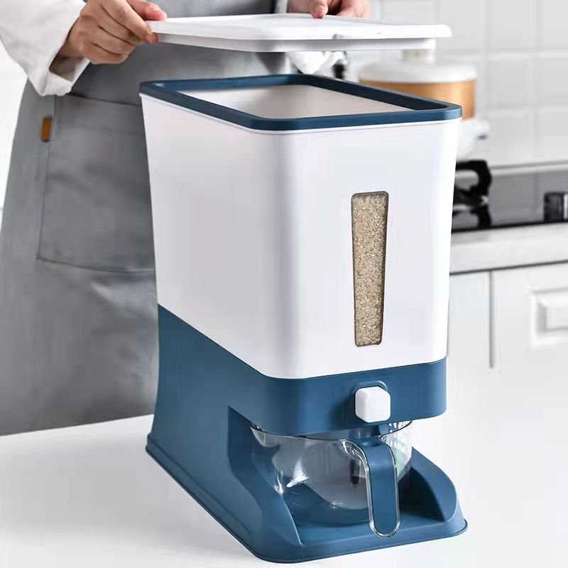 12Kg Rice Storage Box Decimeter Grain Storage Container Cereal Cans Pet Food Container Kitchen Storage Box