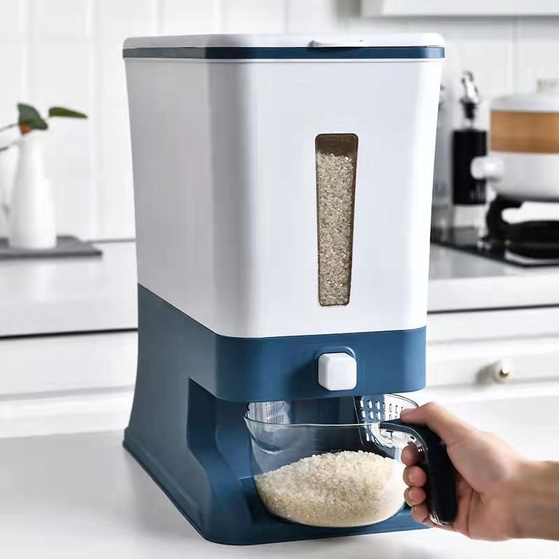 12Kg Rice Storage Box Decimeter Grain Storage Container Cereal Cans Pet Food Container Kitchen Storage Box