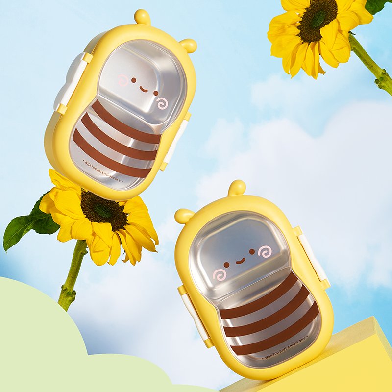Cartoon Stainless Steel Bento Box Kids Lunch Box Food Storage Box