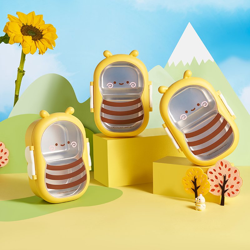 Cartoon Stainless Steel Bento Box Kids Lunch Box Food Storage Box