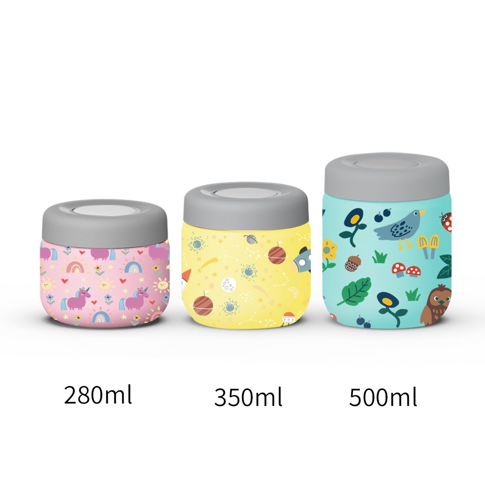 Double Wall Powder Coated Stainless Steel Jars Storage Containers with Hot Steam Proof Lid