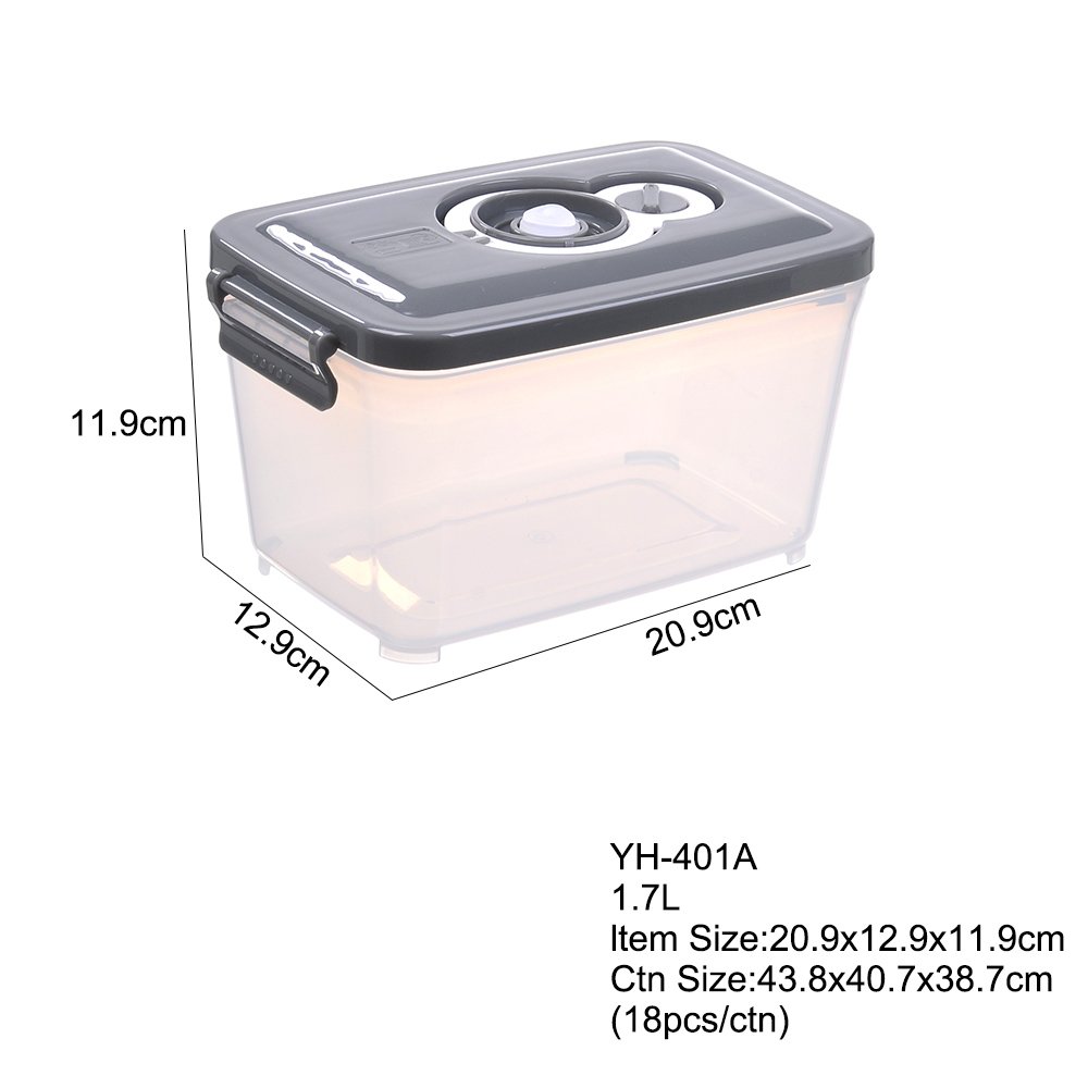 Keep Fresh Food Saving Containers with Vented Lids, BPA Free Plastic Meal Food Storage Box with Vacuum