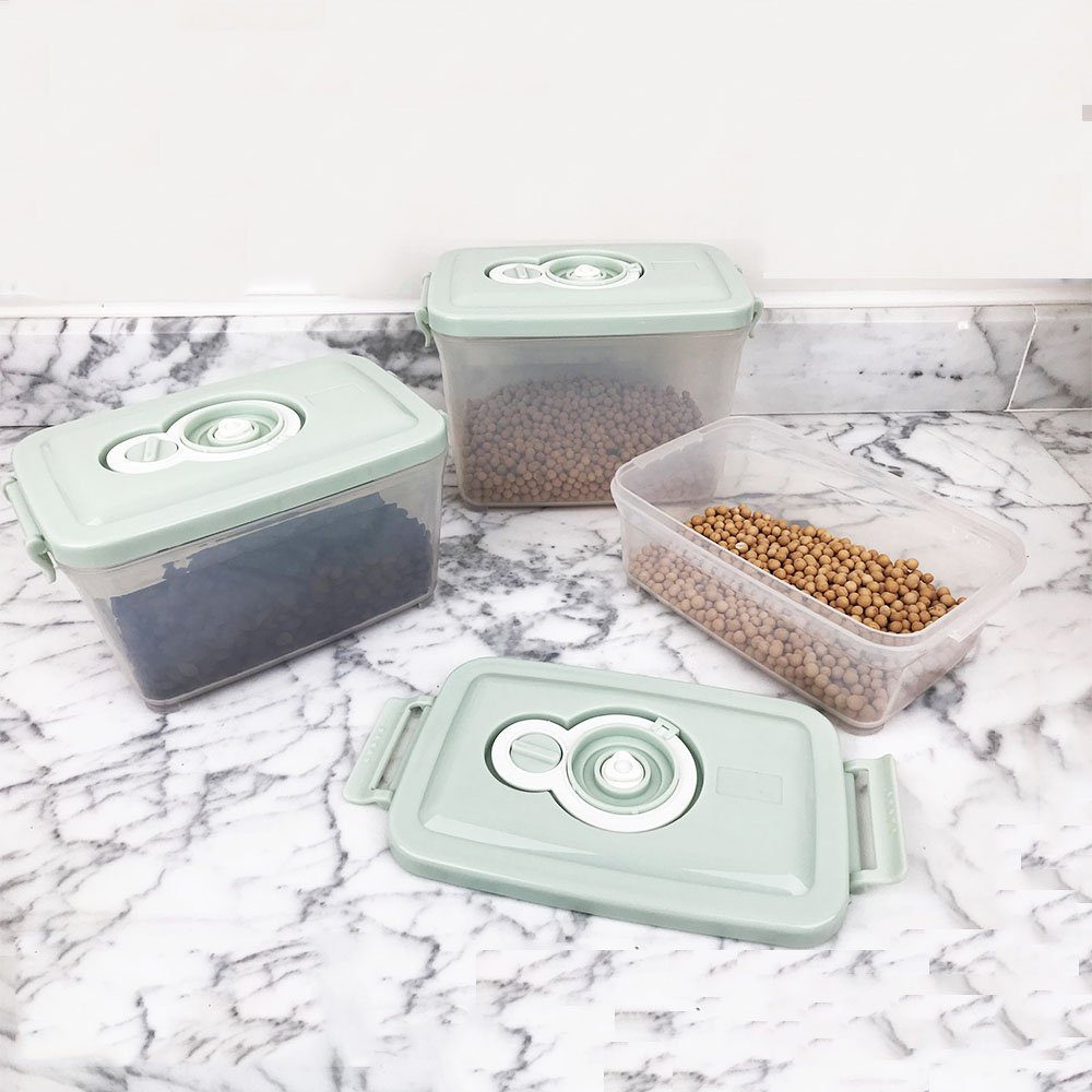 Keep Fresh Food Saving Containers with Vented Lids, BPA Free Plastic Meal Food Storage Box with Vacuum