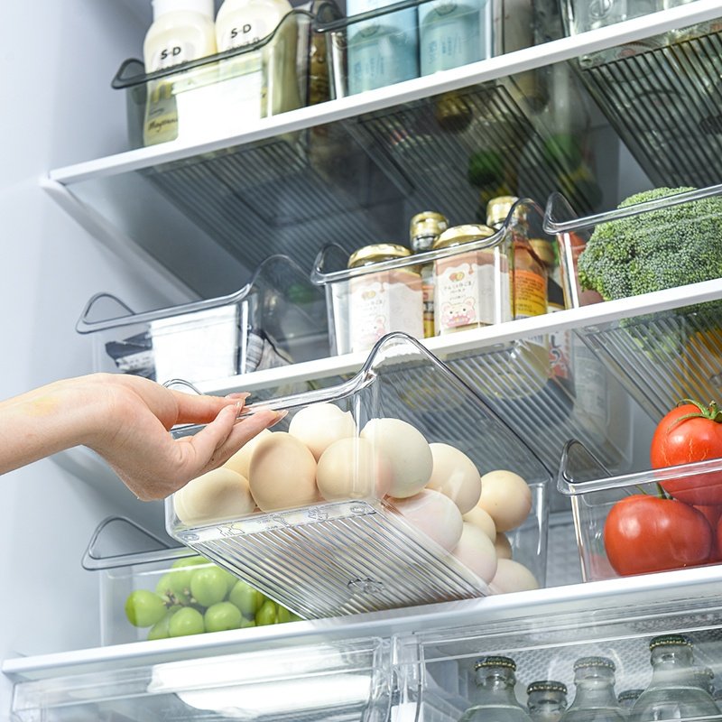 Kworld Front Open PET Food Freshness Preservation Storage For Fruit Vegetable Fridge Storing
