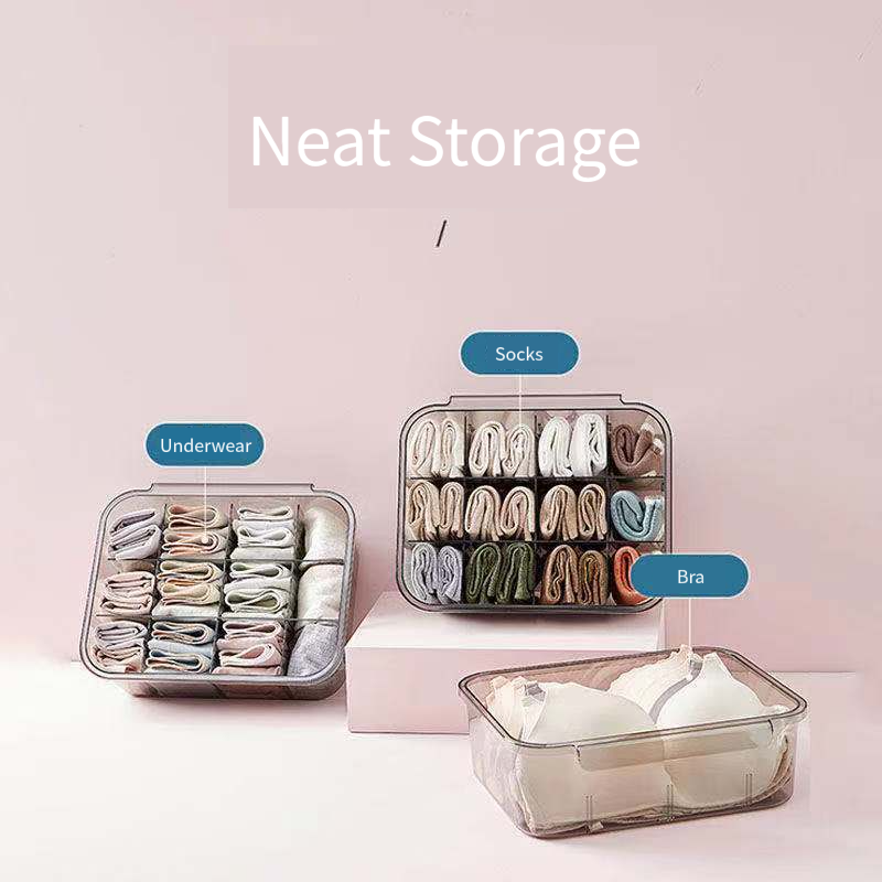 Home Closet Socks Organizer Transparent Underwear Storage Box