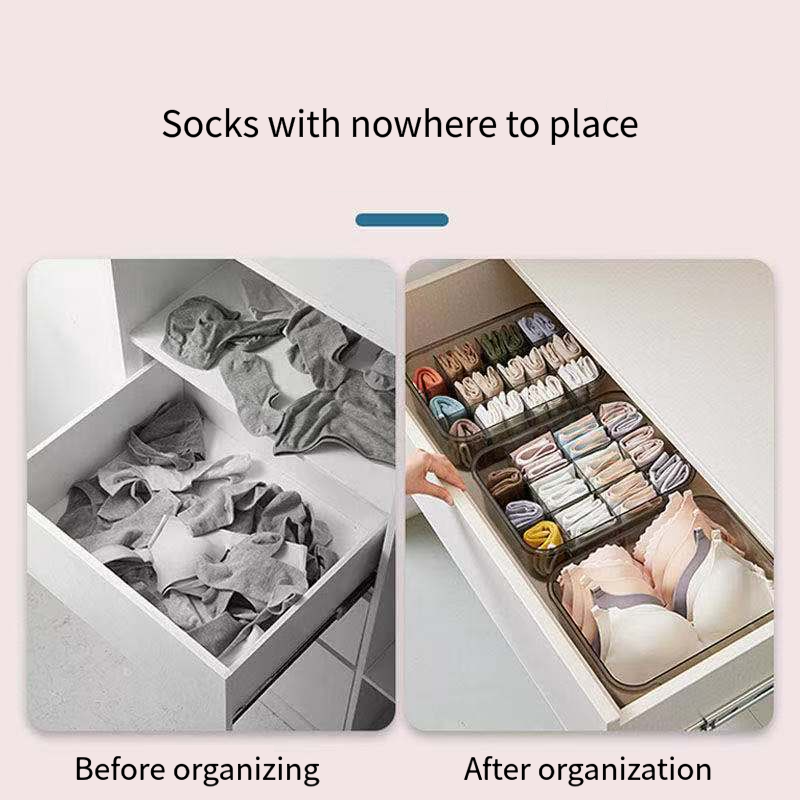 Home Closet Socks Organizer Transparent Underwear Storage Box