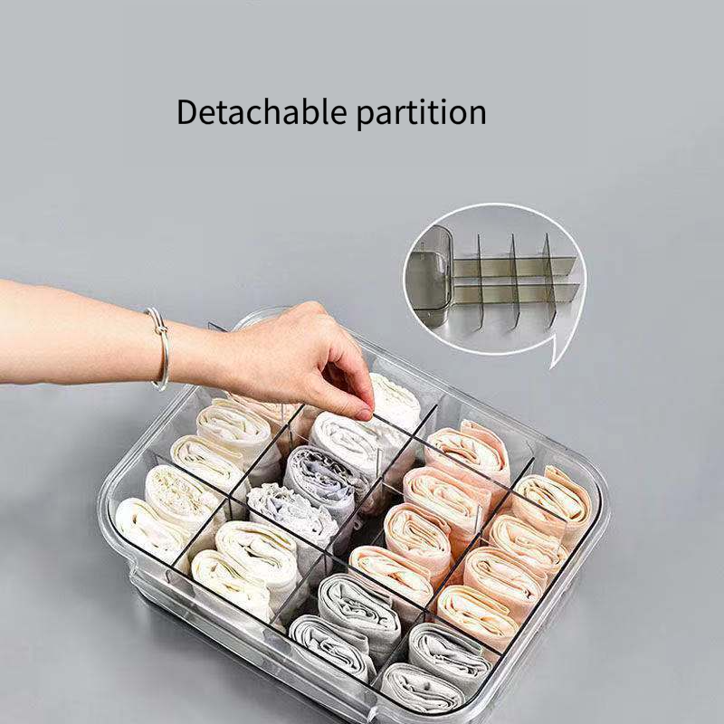 Home Closet Socks Organizer Transparent Underwear Storage Box