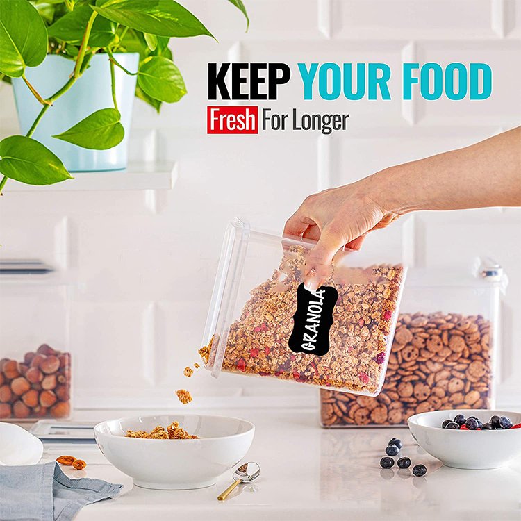 Kitchen sealed jar Cereal Food Storage Container of seven storage jars can be refrigerated odourless transparent Food Containers