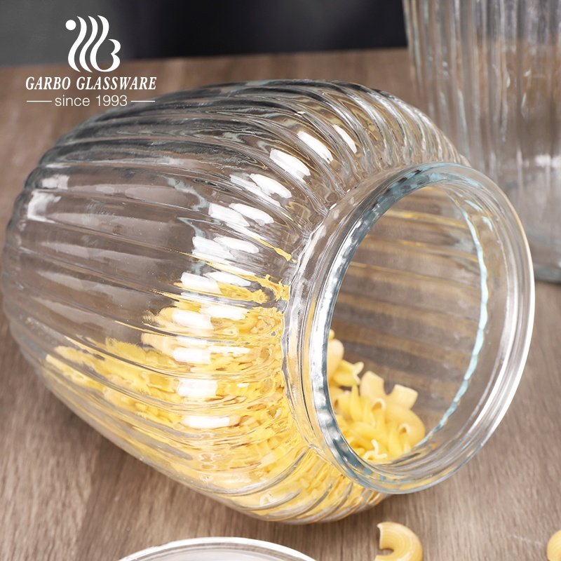 Stock Glass Storage Jar Kitchen Stock Mix Food Jars Set with Silicone Sealed Glasses Lid Kitchenware Clear Food Storage Jar