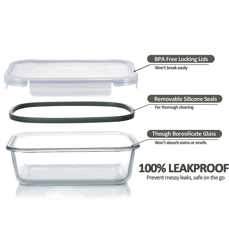 kitchen appliance housewares food grade BPA free heat resistant glass home storage