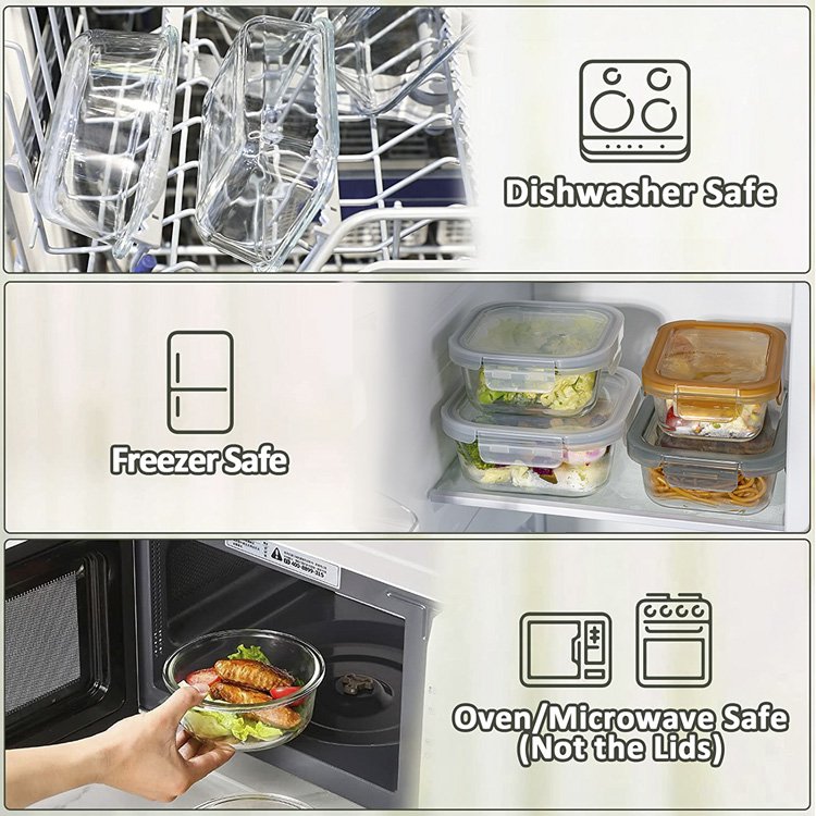 kitchen appliance housewares food grade BPA free heat resistant glass home storage