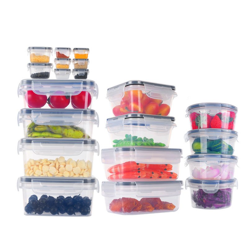 20 Pack Set Plastic BPA-Free Food Grade Airtight Plastic Food Storage Containers Set Meal Prep Containers