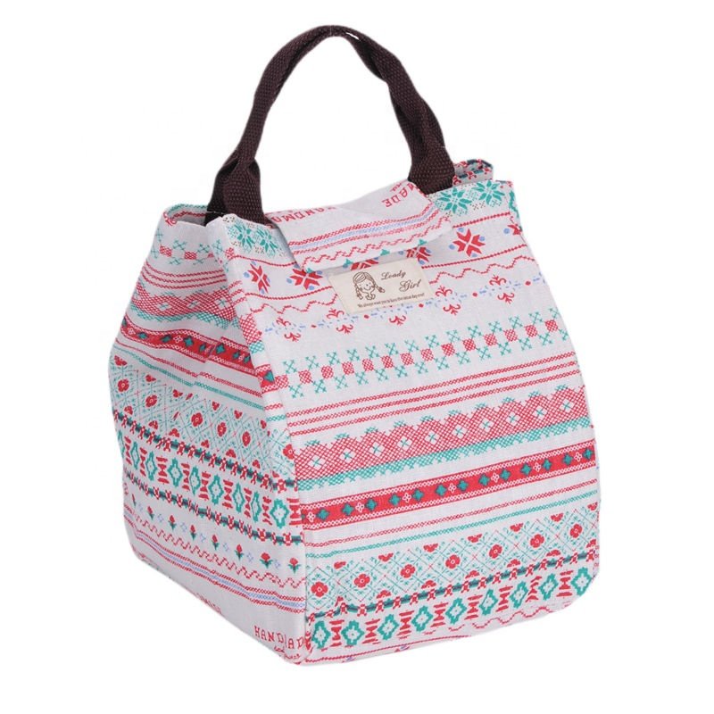 Lunch Box Hedgehog Whale Bear Pattern Portable Insulated Thermal Cooler Food Storage Containers Carry Bag Travel Picnic Handbags