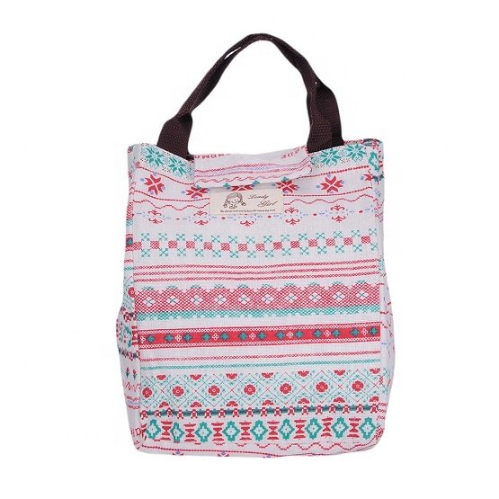 Lunch Box Hedgehog Whale Bear Pattern Portable Insulated Thermal Cooler Food Storage Containers Carry Bag Travel Picnic Handbags
