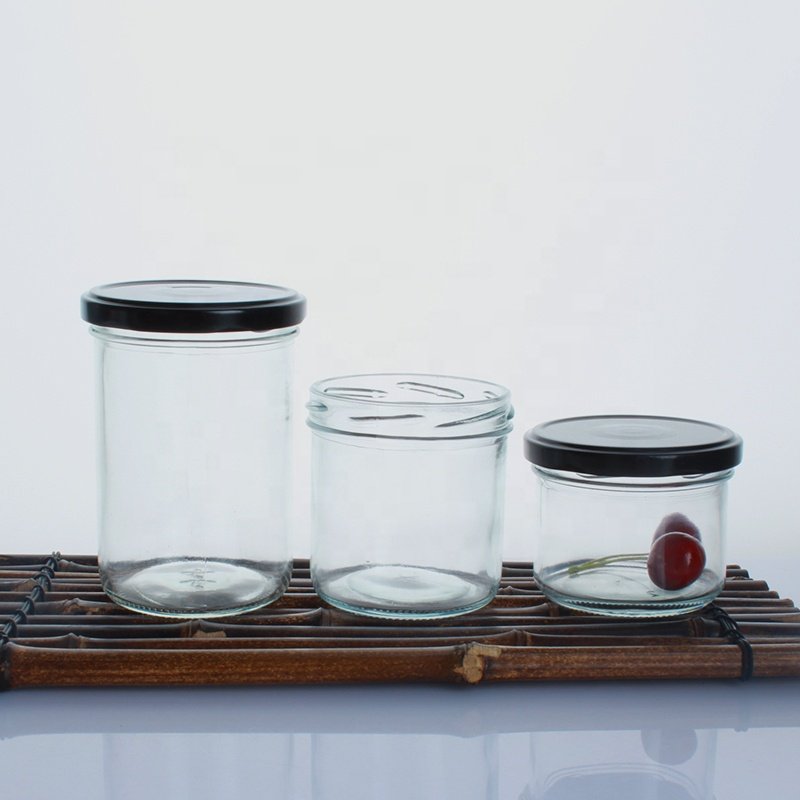 Wholesale cheap food straight side storage jar glass jam jar glass bird's nest bottle