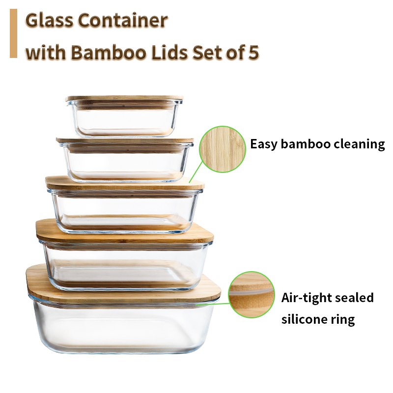 Brand new High Quality glass container food storage Glass Food Container