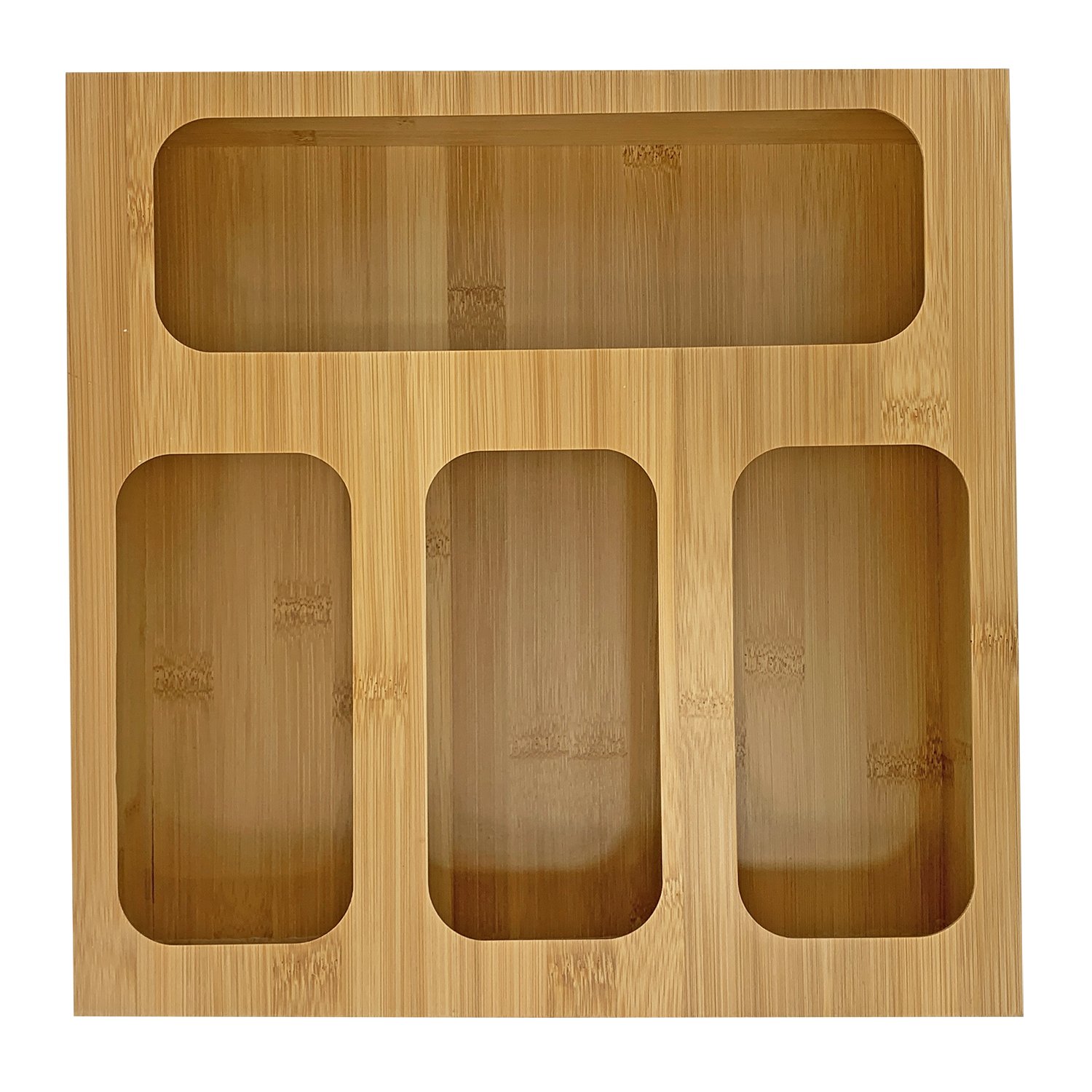 Ziplock Bag Dispenser Food Storage Bag Holder bamboo ziplock bag storage organizer for kitchen