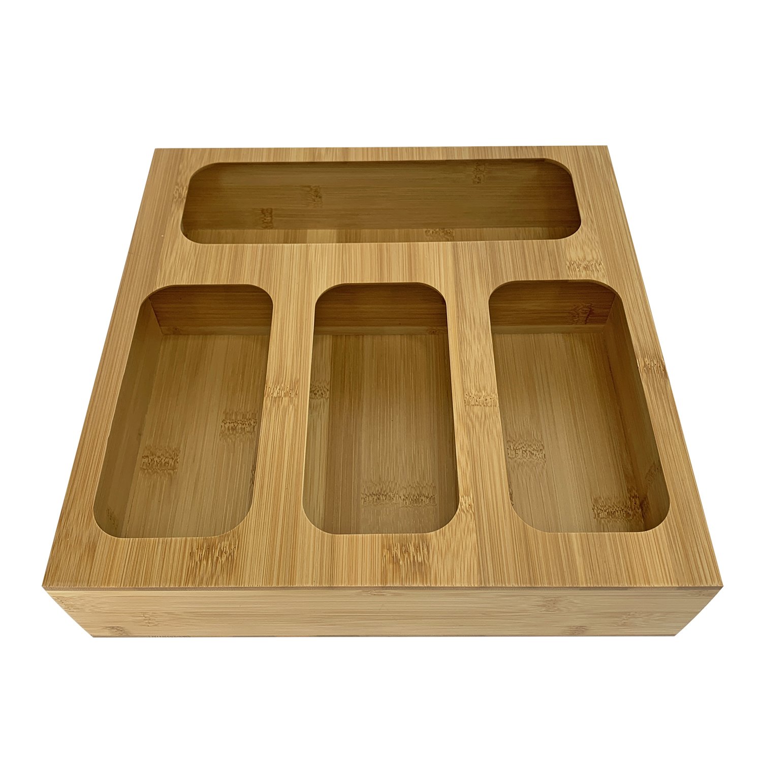 Ziplock Bag Dispenser Food Storage Bag Holder bamboo ziplock bag storage organizer for kitchen
