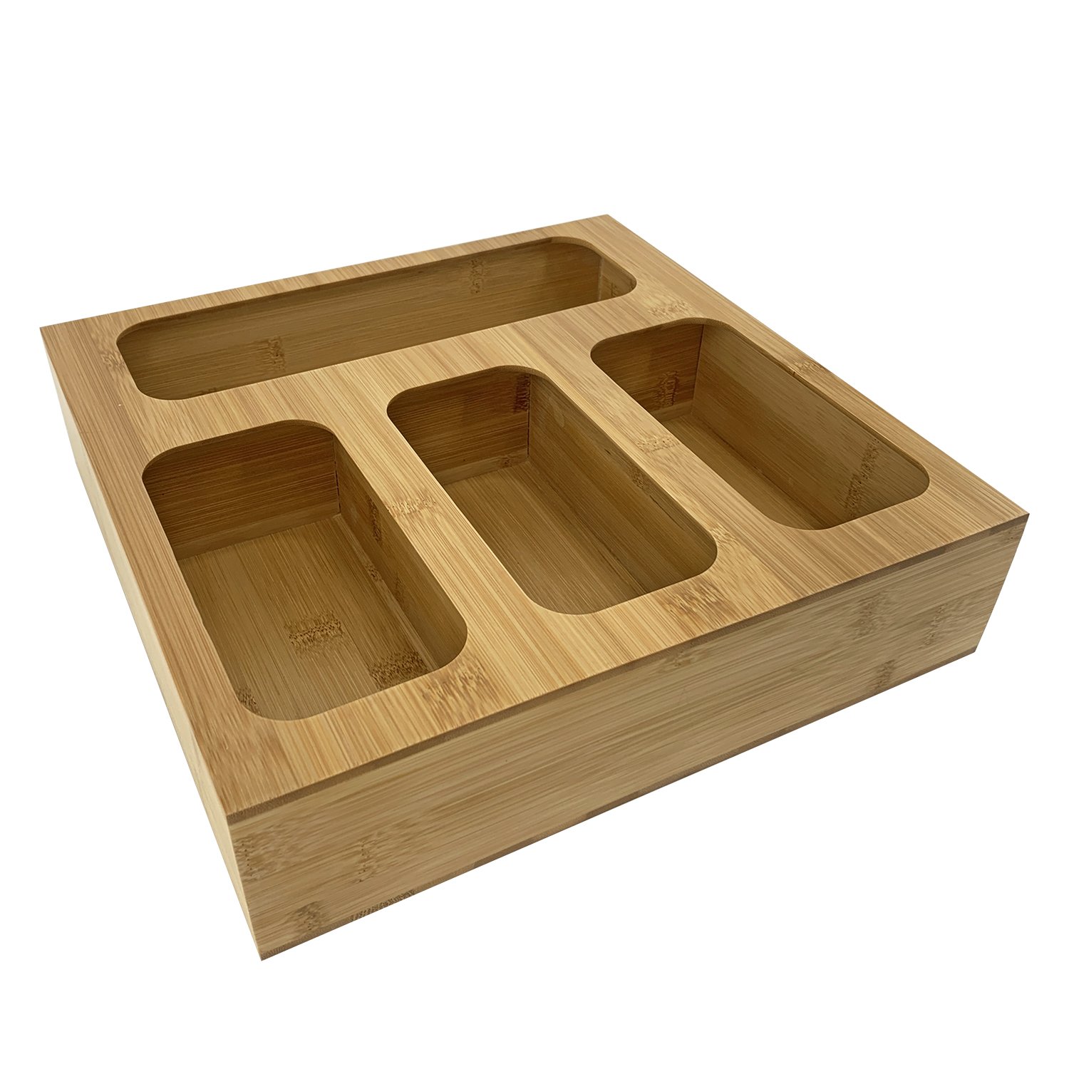 Ziplock Bag Dispenser Food Storage Bag Holder bamboo ziplock bag storage organizer for kitchen