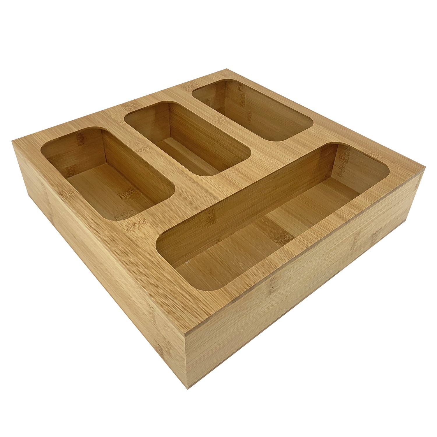 Ziplock Bag Dispenser Food Storage Bag Holder bamboo ziplock bag storage organizer for kitchen