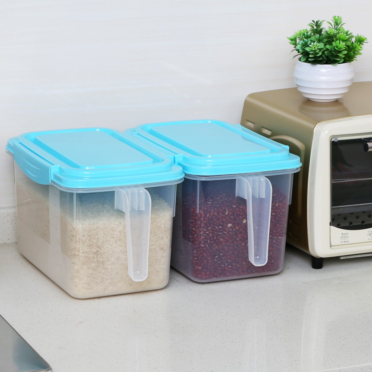 Haixin 4.5L Refrigerator Box Plastic Food Storage Container With Handle And Lid For Fruits/Vegetables/Food
