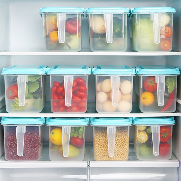 Haixin 4.5L Refrigerator Box Plastic Food Storage Container With Handle And Lid For Fruits/Vegetables/Food