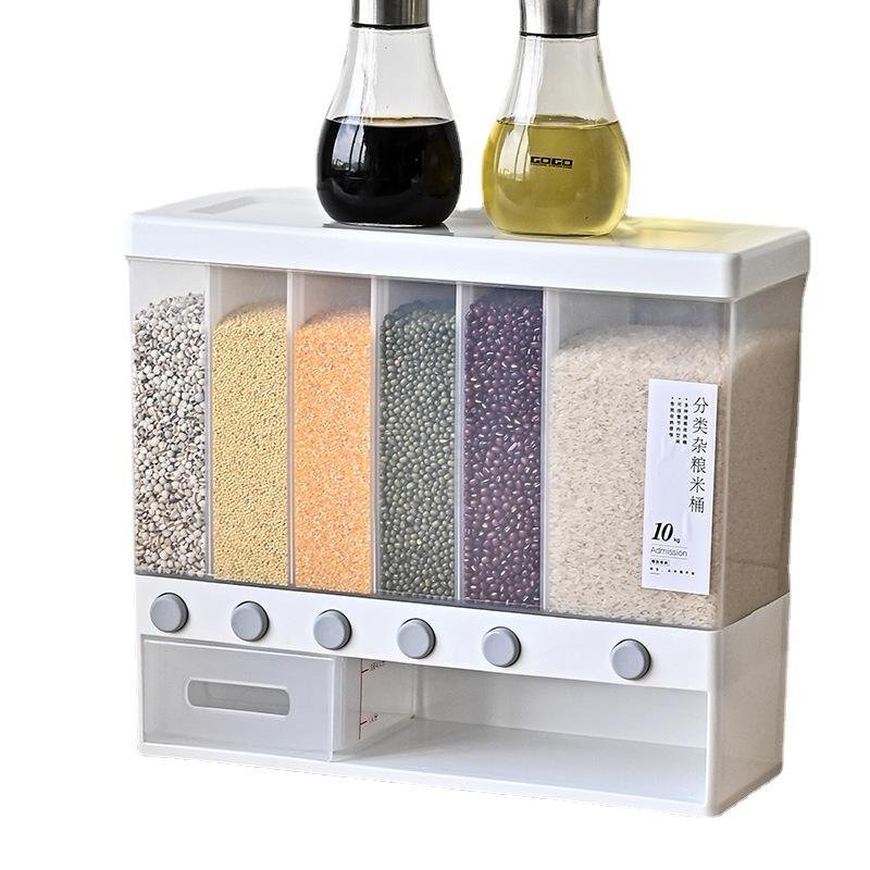 OEM household items kitchenware home small storage & organization Divide the rice bucket 10l Sealed Food Storage Box