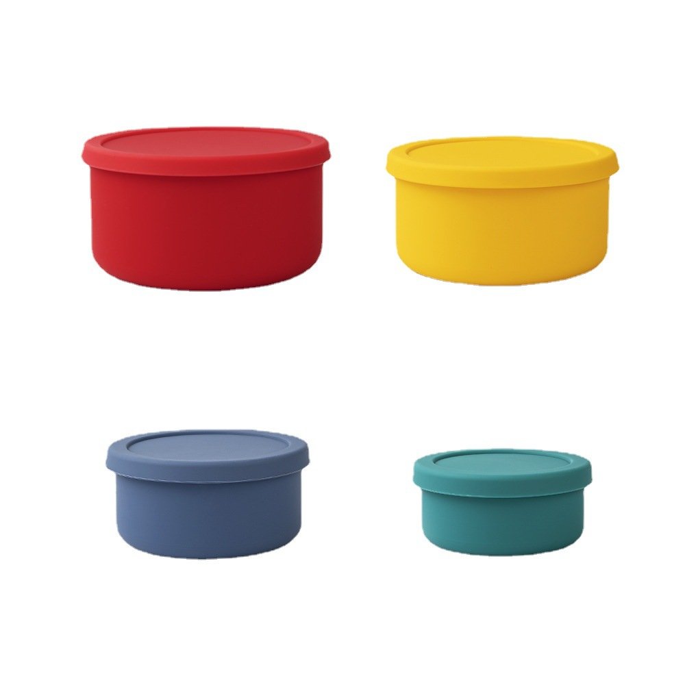 Custom Food Grade Bpa Free Silicon Kid Snack Food Storage Container Leakproof Salad Silicone Lunch Bento Box Safe