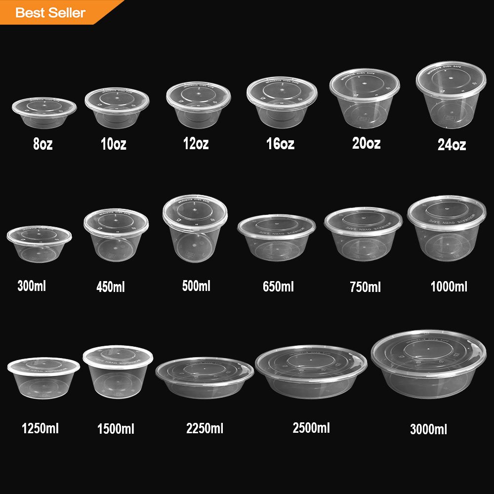Wholesale 16oz Small Cheap Round BPA Free Disposable Plastic Takeaway Food Container