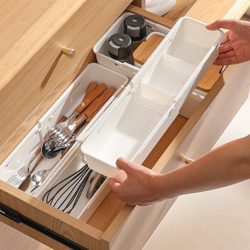 Multipurpose Plastic Retractable Expandable Home Cabinet Space Storage Expanding File Folder Organizer Storage Box