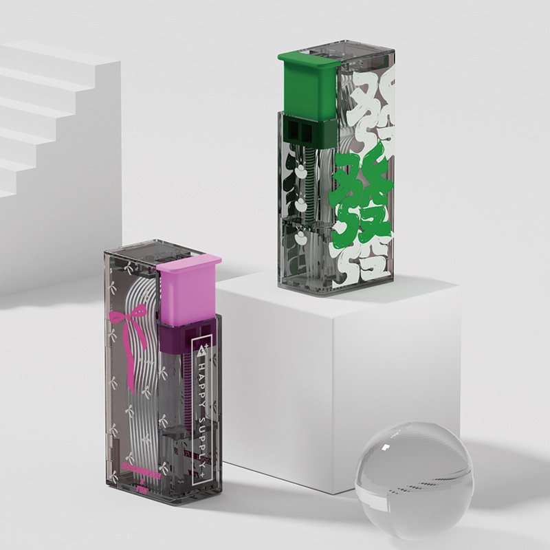 Portable Floss Box Automatically Pops Out Floss Storage Box Refillable Holder Boxes with 10 Floss Picks for Teeth Cleaning