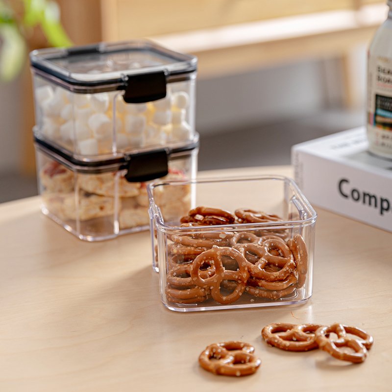 Plastic dry pet dog cat food storage kitchen storage containers airtight clear kitchen organizer container kitchen containers