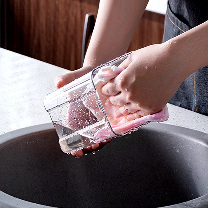 FTS stackable clear small grain jar reusable square box with lids airtight plastic for dry food storage containers