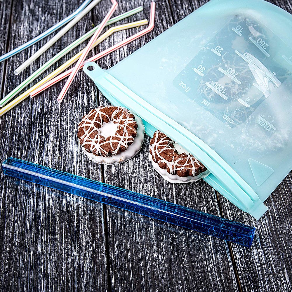 Reusable Silicone Food Storage Bags, Airtight Seal Food Preservation Bags/Food Grade/Versatile Preservation Bag Container