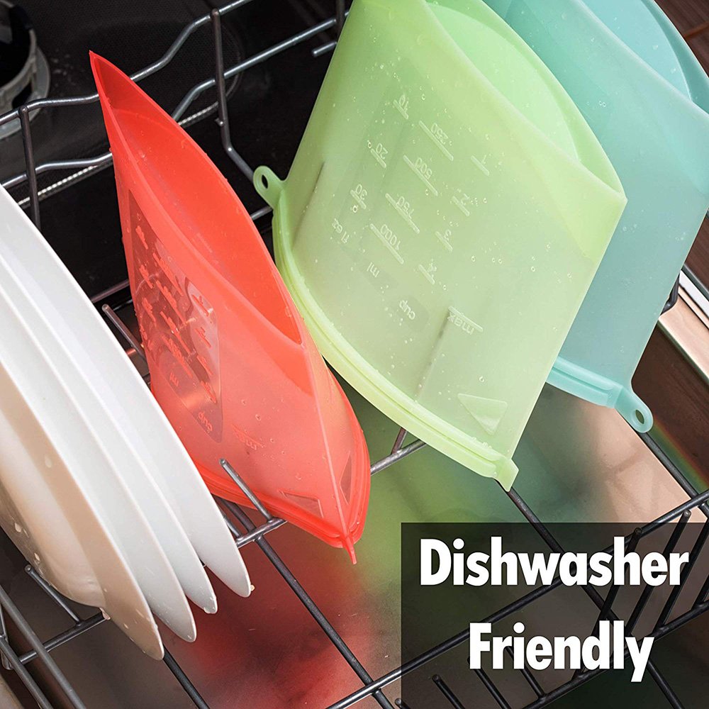 Reusable Silicone Food Storage Bags, Airtight Seal Food Preservation Bags/Food Grade/Versatile Preservation Bag Container