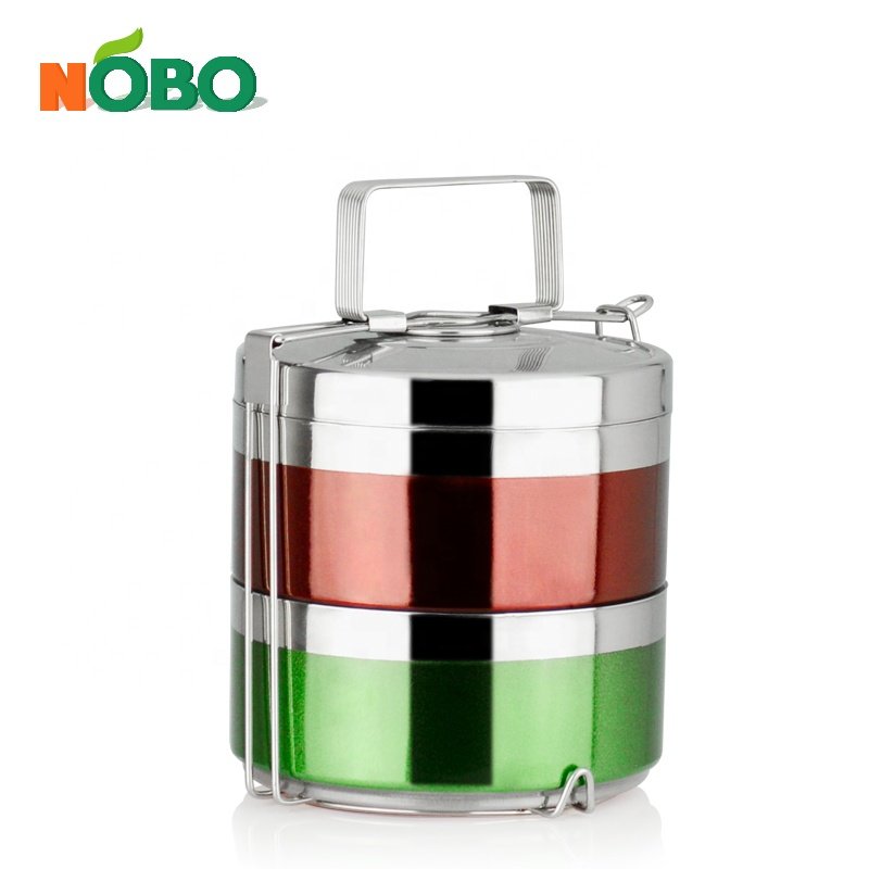 Manufactory Round Rice Husk Bento Food Storage Metal Meal Food Containers